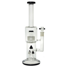 4 Tower Showerhead Perc Glass Water Pipe for Smoking (ES-GB-434)